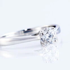 Bague Solitaire Fiona Or Blanc Diamant Synthetique -Garmin Soldes B7DFBJW023 view3