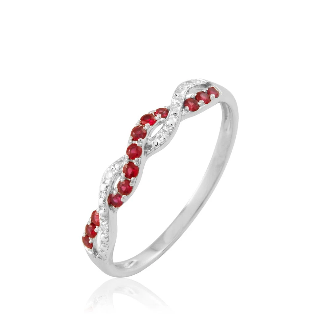 Bague Sofia Or Blanc Rubis Et Diamant 3 Bague Sofia Or Blanc Rubis Et Diamant