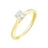 Bague Solitaire Fiona Or Jaune Diamant Synthetique