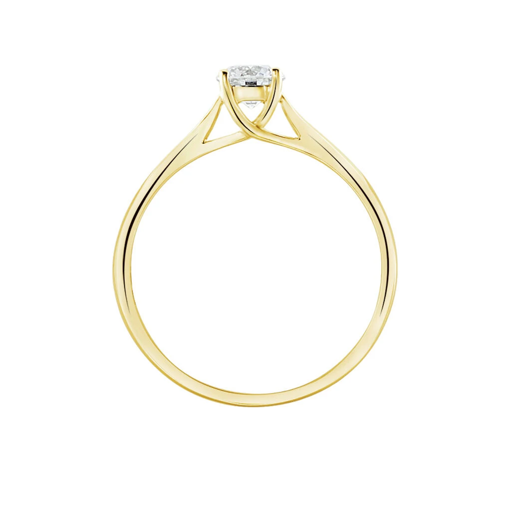Bague Solitaire Fiona Or Jaune Diamant Synthetique 5 Bague Solitaire Fiona Or Jaune Diamant Synthetique – Image 3