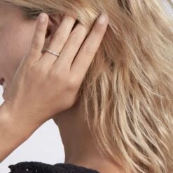 Demi-alliance Or Jaune Valentine Diamant Synthetique -Garmin Soldes B7DFJJW097 model1