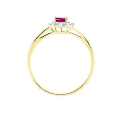 Bague Or Jaune Vladimir Rubis Diamants -Garmin Soldes B7DFJRR770 view2