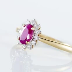 Bague Or Jaune Vladimir Rubis Diamants -Garmin Soldes B7DFJRR770 view3