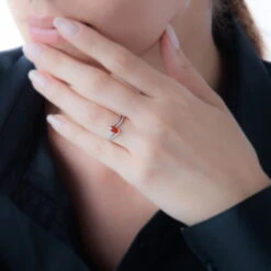 Bague Anja Or Rose Citrine Et Diamant -Garmin Soldes B7DFRCJ125 model0