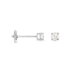 Boucles D'oreilles Puces Or Blanc Diamants Synthétique -Garmin Soldes B7OFBJW021 view1