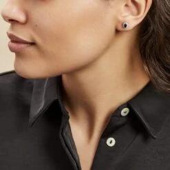 Boucles D'oreilles Puces Vladimir Or Blanc Saphir Diamant 10 Boucles D'oreilles Puces Vladimir Or Blanc Saphir Diamant -Garmin Soldes B7OFBSB258 model0