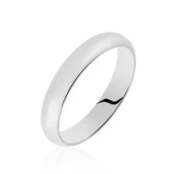 Alliance Athena Demi Jonc Classique Palladium Blanc