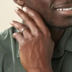 Alliance Mat Et Brillant Liseret Ruban Plat Palladium Blanc -Garmin Soldes BEAHBW0187 model1