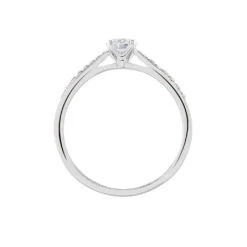 Bague Solitaire Laetitia Platine Blanc Diamant -Garmin Soldes BPDFBDW3VV view2