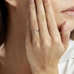 Bague Solitaire Victoria Platine Blanc Diamant -Garmin Soldes BPDFBDW3VX model0