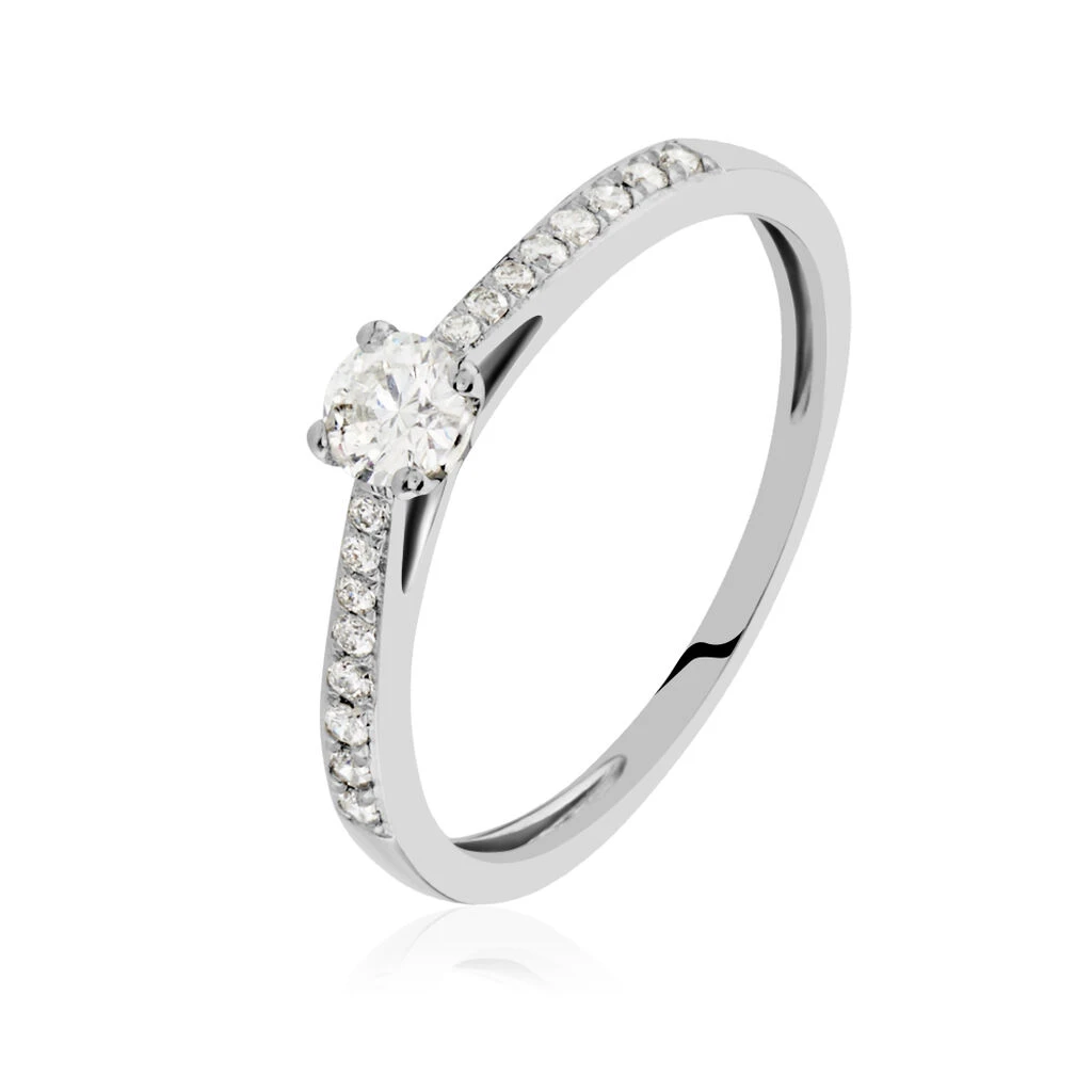 Bague Solitaire Laetitia Platine Blanc Diamant 3 Bague Solitaire Laetitia Platine Blanc Diamant