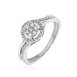 Bague Cissy Platine Blanc Diamant