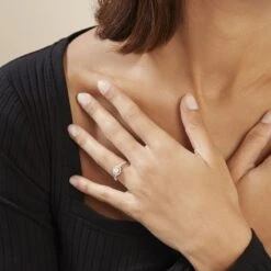 Bague Cissy Platine Blanc Diamant -Garmin Soldes BPDFBDW4BD model0