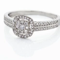 Bague Eleonoora Platine Blanc Diamant -Garmin Soldes BPDFBDW4BG view3