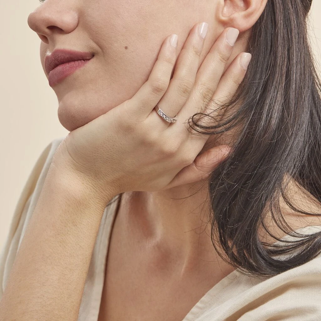 Alliance Céllia Argent Blanc Oxyde De Zirconium 8 Alliance Céllia Argent Blanc Oxyde De Zirconium – Image 6