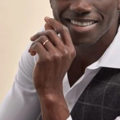 Alliances Argent Rose Inayah Ruban 3mm -Garmin Soldes FAAHRW0042 model1