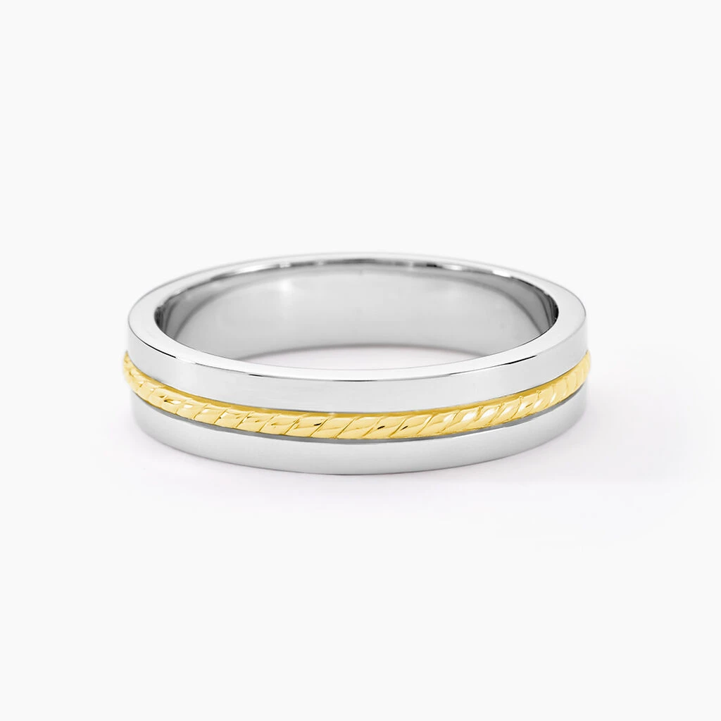 Alliance Leandro Ruban Argent Bicolore 4 Alliance Leandro Ruban Argent Bicolore – Image 2