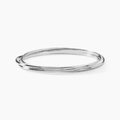 Bracelet Jonc Hugoline Argent Blanc