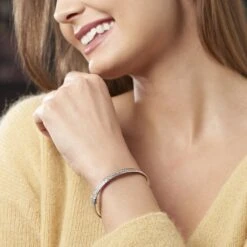 Bracelet Jonc Esmee Argent Blanc -Garmin Soldes FABFBW00PK model0