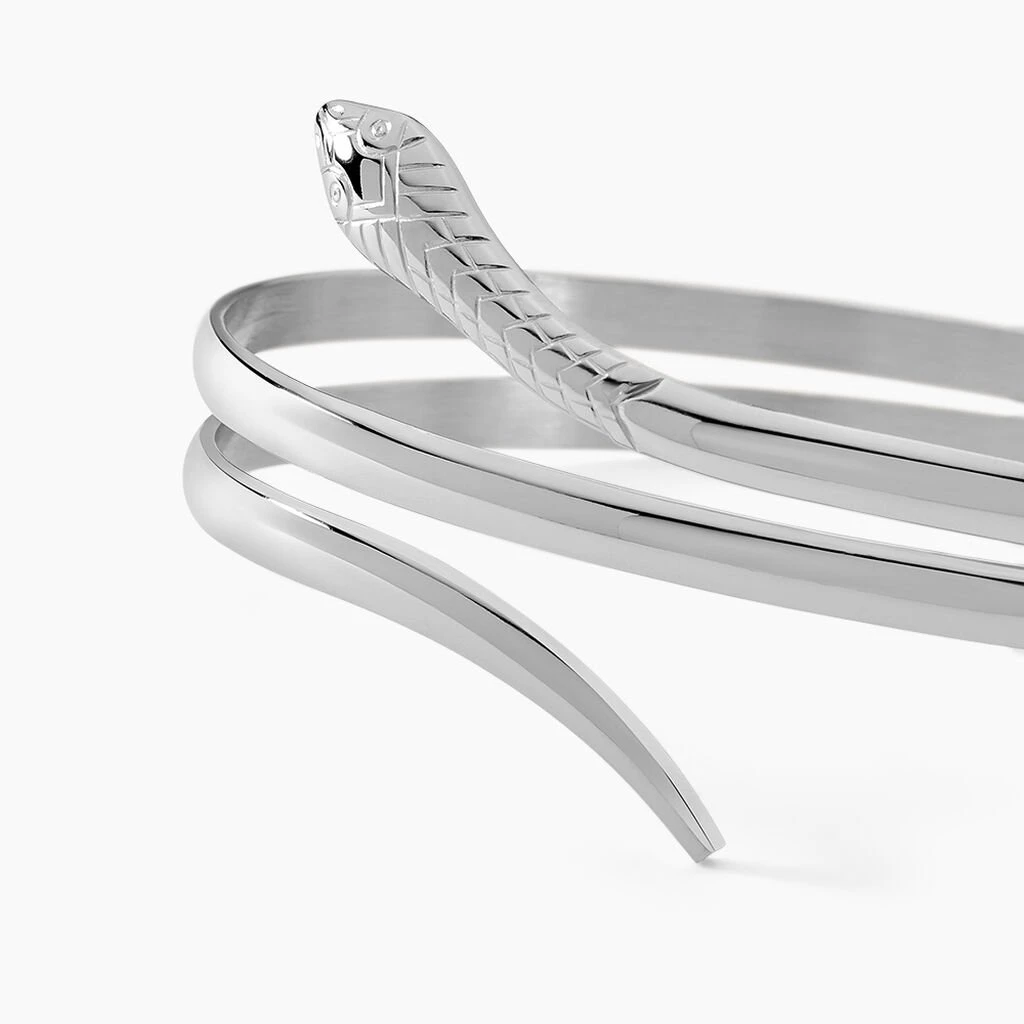 Bracelet Jonc Solitaae Argent Blanc 4 Bracelet Jonc Solitaae Argent Blanc – Image 2