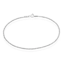Bracelet Cherame Maille Criss Cross Argent Blanc