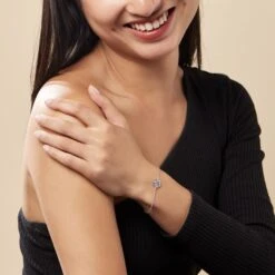 Bracelet Nelig Argent Oxyde De Zirconium -Garmin Soldes FABFBZB125 model0