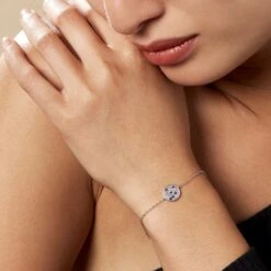 Bracelet Nelig Argent Oxyde De Zirconium -Garmin Soldes FABFBZB125 model1