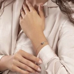 Bracelet Marcella Argent Blanc Oxyde De Zirconium -Garmin Soldes FABFBZD031 model0