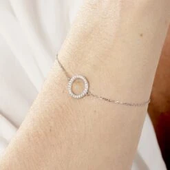 Bracelet Francesca Argent Blanc Oxyde De Zirconium -Garmin Soldes FABFBZW00W model1