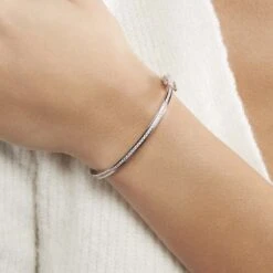 Bracelet Jonc Laurianne Argent Blanc Oxyde De Zirconium -Garmin Soldes FABFBZW01W model1