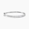 Bracelet Jonc Carinne Argent Blanc Oxyde De Zirconium