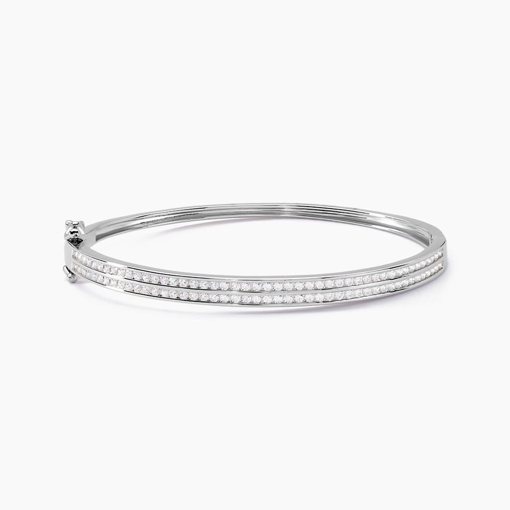 Bracelet Jonc Carinne Argent Blanc Oxyde De Zirconium 3 Bracelet Jonc Carinne Argent Blanc Oxyde De Zirconium
