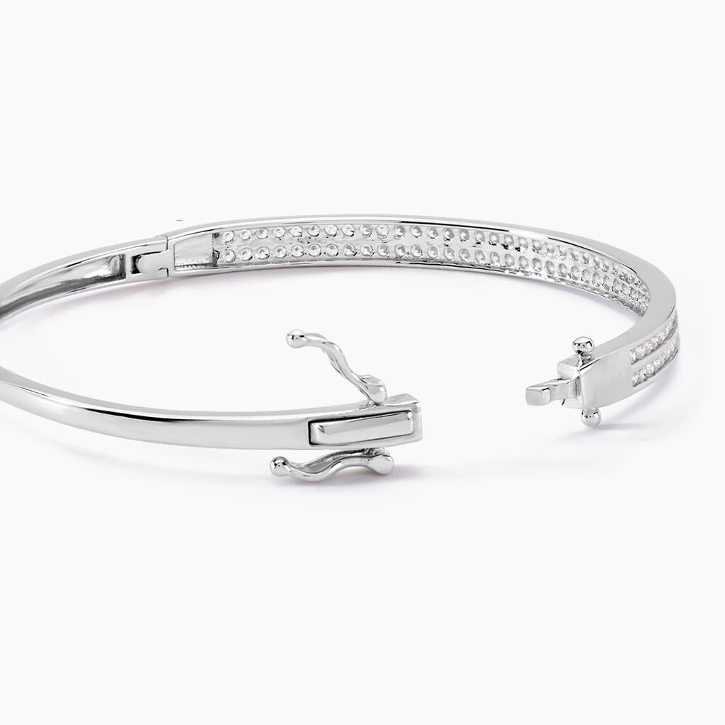 Bracelet Jonc Carinne Argent Blanc Oxyde De Zirconium 4 Bracelet Jonc Carinne Argent Blanc Oxyde De Zirconium – Image 2