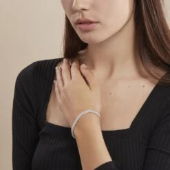 Bracelet Anthia Argent Blanc Oxyde De Zirconium -Garmin Soldes FABFBZW02E model0