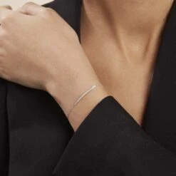 Bracelet Judith Argent Blanc Oxyde De Zirconium -Garmin Soldes FABFBZW056 model1