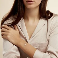 Bracelet Monique Argent Blanc Oxyde De Zirconium -Garmin Soldes FABFBZW0D2 model0