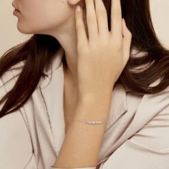 Bracelet Monique Argent Blanc Oxyde De Zirconium -Garmin Soldes FABFBZW0D2 model1