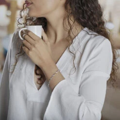 Bracelet Anka Argent Blanc Oxyde De Zirconium -Garmin Soldes FABFBZW0QG model0