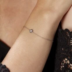 Bracelet Argent Laureto Oxydes De Zirconium -Garmin Soldes FABFBZW0VK model1