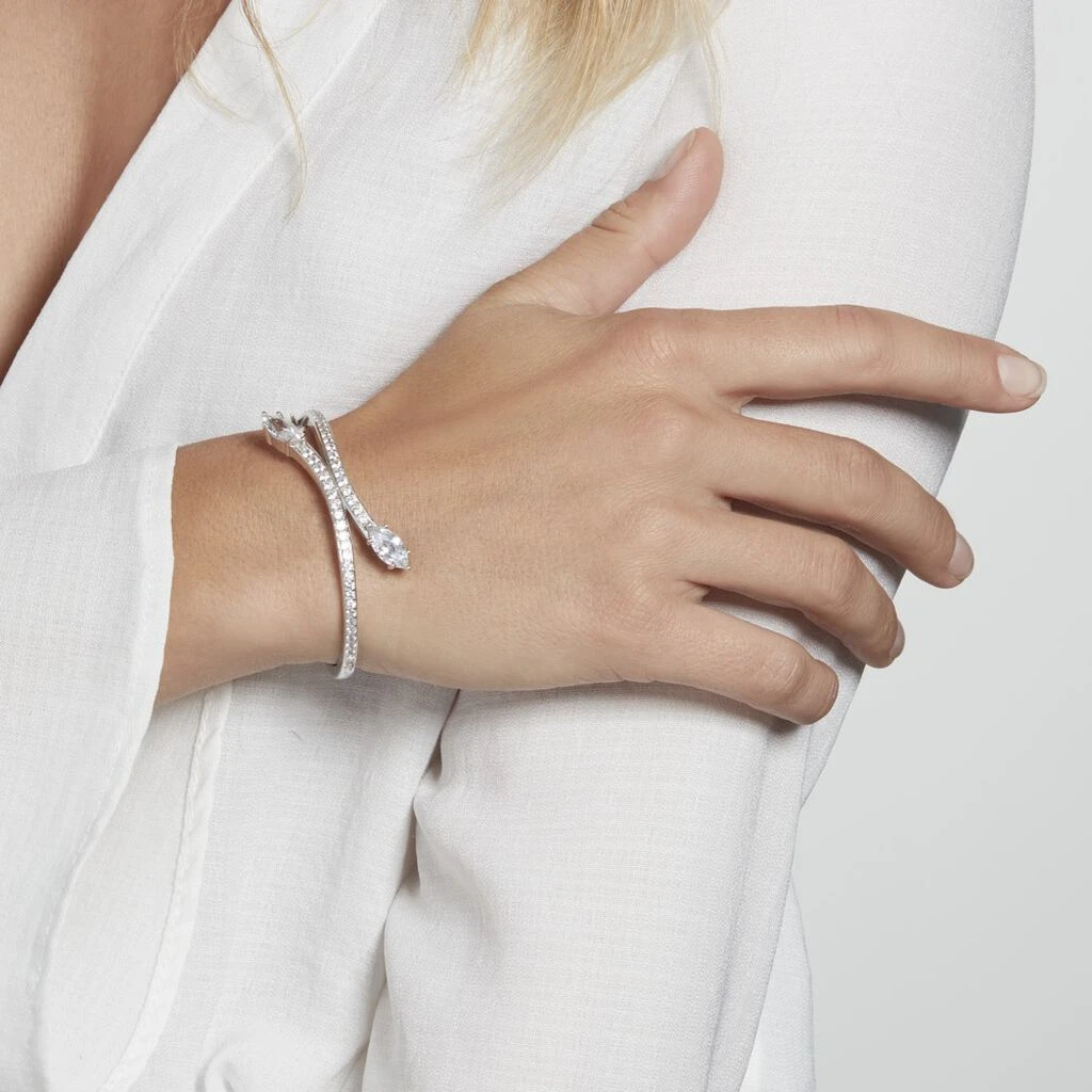 Bracelet Jonc Argent Nevarte Oxydes De Zirconium 5 Bracelet Jonc Argent Nevarte Oxydes De Zirconium – Image 3