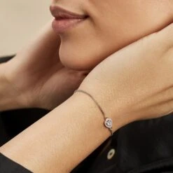 Bracelet Argent Blanc Andromeda Oxydes De Zirconium -Garmin Soldes FABFBZW12G model1