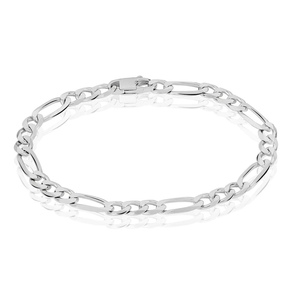 Bracelet Vivian Maille Alternee 1/3 Argent Blanc 3 Bracelet Vivian Maille Alternee 1/3 Argent Blanc