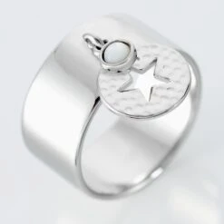 Bague Piassina Argent Blanc Nacre -Garmin Soldes FADFBA2001 view3