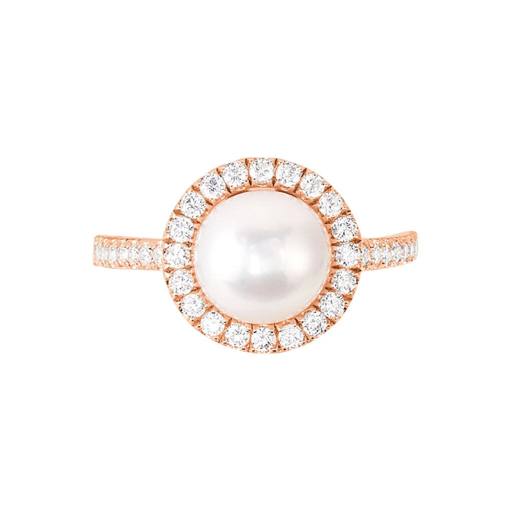 Bague Olivia Argent Rose Perle De Culture Et Oxyde De Zirconium 4 Bague Olivia Argent Rose Perle De Culture Et Oxyde De Zirconium – Image 2