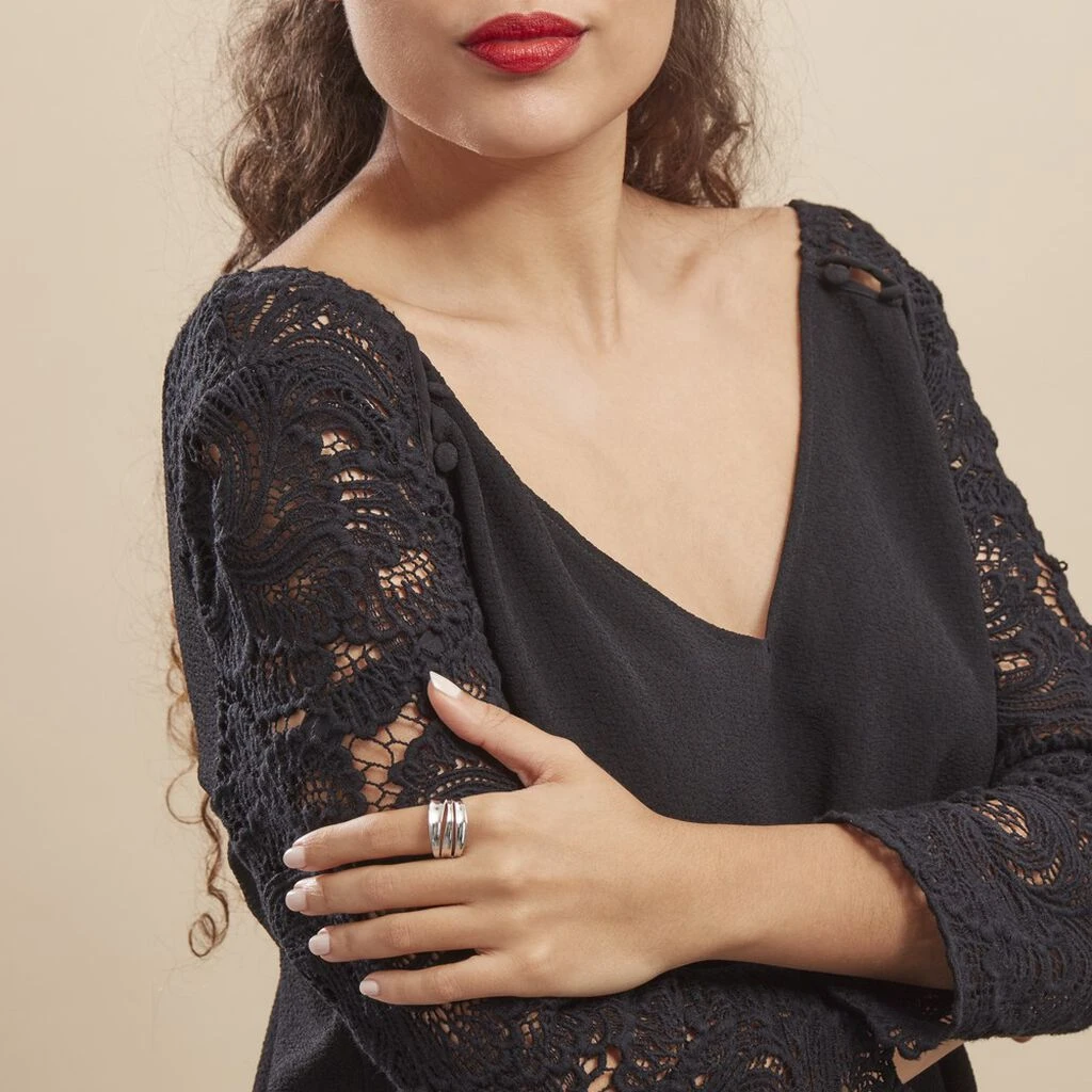 Bague Edwyna Argent Blanc 7 Bague Edwyna Argent Blanc – Image 5