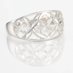 Bague Losangia Argent Blanc -Garmin Soldes FADFBW0422 view3