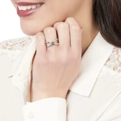 Bague Krystel Argent Blanc -Garmin Soldes FADFBW0683 model0