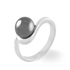 Bague Fanelia Argent Blanc Perle D'imitation