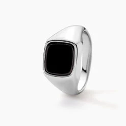 Chevalière Renelia Argent Blanc Blanc Onyx -Garmin Soldes FADFBXN060 view1