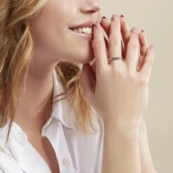 Bague Karrie Argent Blanc Oxyde De Zirconium -Garmin Soldes FADFBZB195 model0